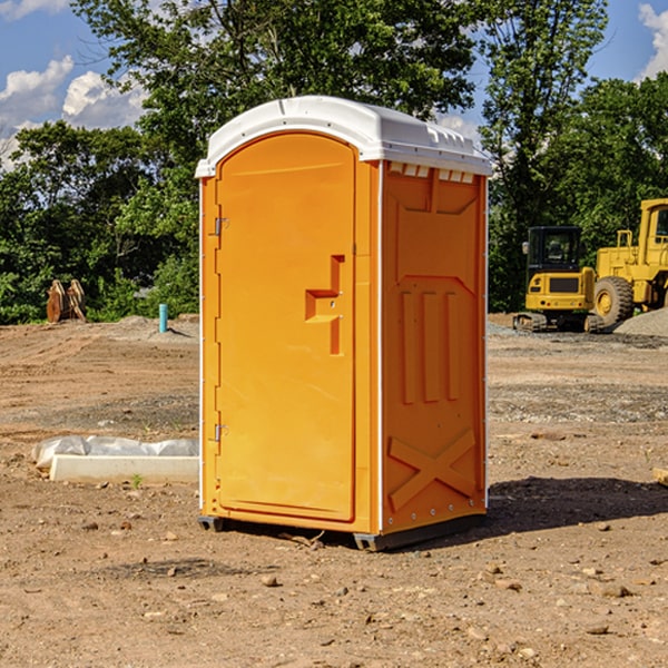 how often are the portable toilets cleaned and serviced during a rental period in Denmark